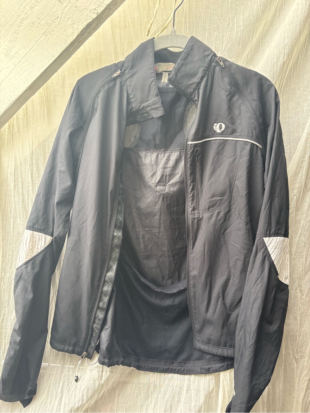 Pearl Izumi Black Jacket with White Sleeve Accents